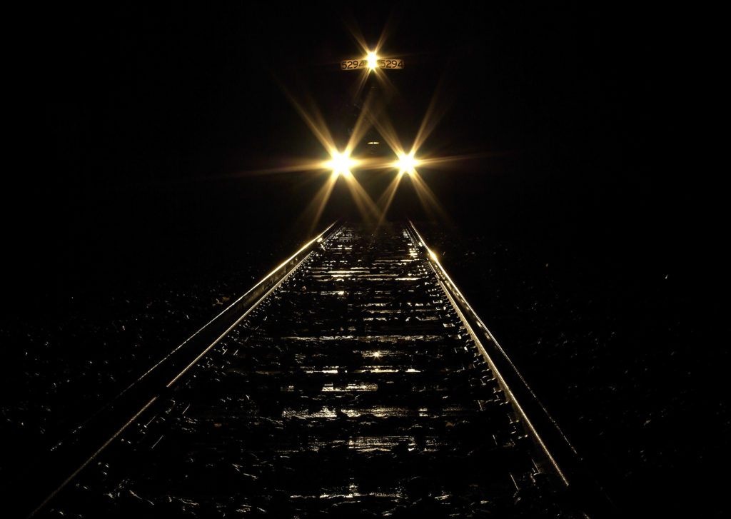 night train approaching